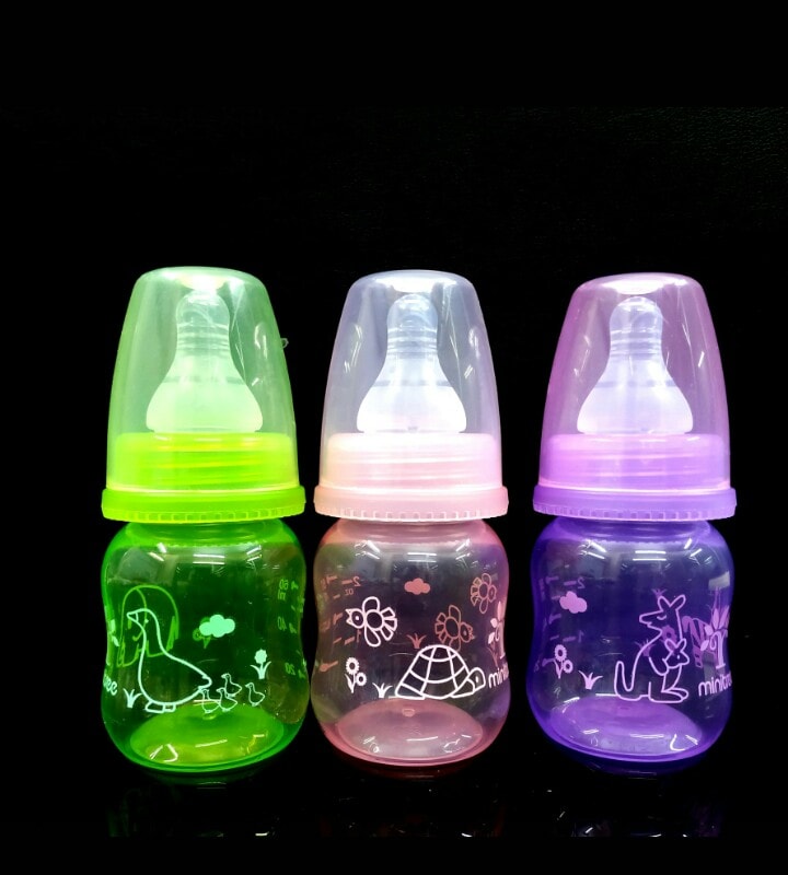 Picture of Minitree Baby Feeding Plastic Bottle 0m+ 60ml/ 3m+ 150ml/ 6m+ 270ml Multicolor (Select Size Before Order)