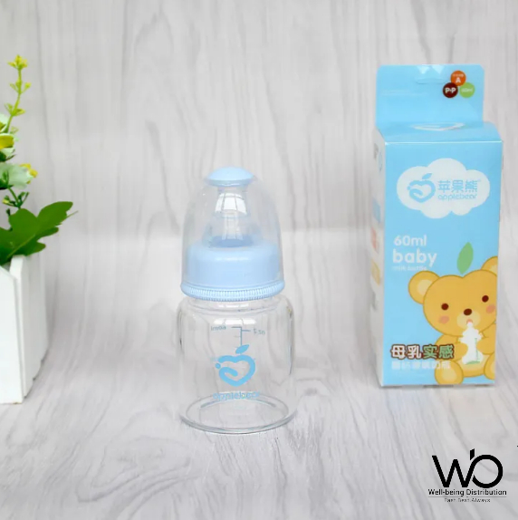 Picture of Baby Feeder Applebear Standard Caliber Glass Bottle 60ml (Multicolor Available)