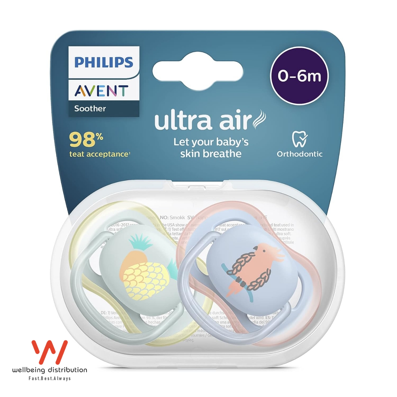 Picture of Philips Avent Ultra Air Pacifier 0-6 months 2pcs (Made in Netherlands)