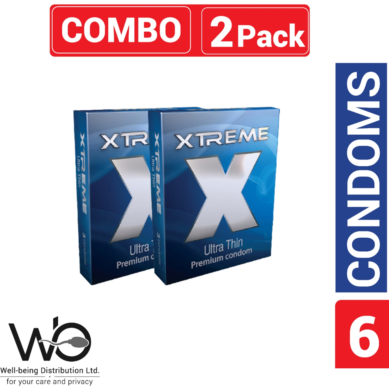 Picture of Xtreme - Ultra Thin Condom -3X2=6Pcs, Combo Pack - 2 Packs