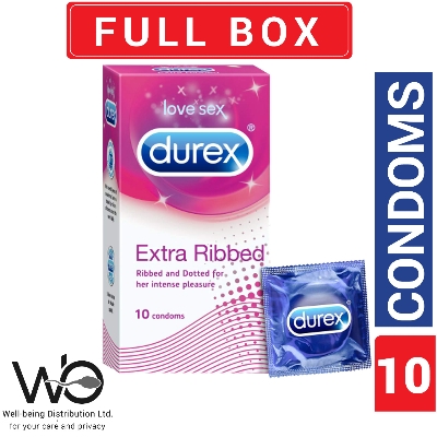 Picture of Durex Extra Ribbed and Dotted Condoms (Large Pack)