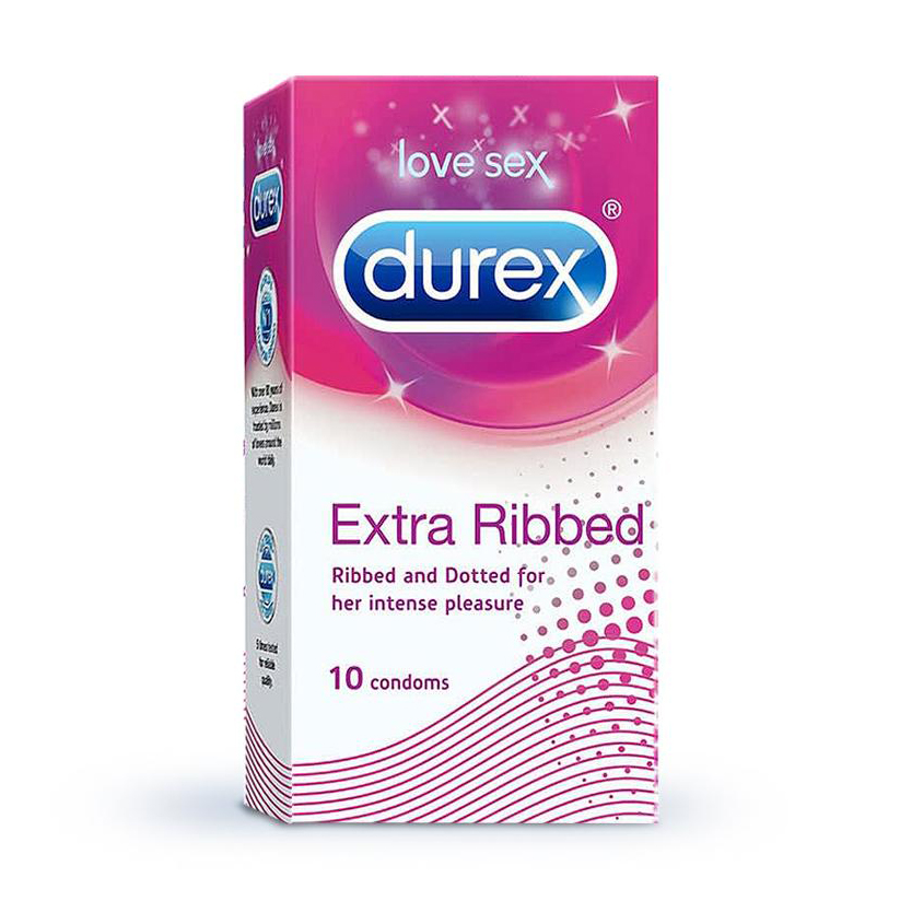 Picture of Durex Extra Ribbed and Dotted Condoms (Large Pack)