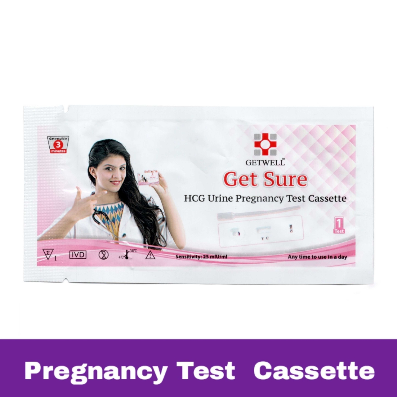 Picture of Get Sure Pregnancy Test Cassette - Full Box - 10pcs