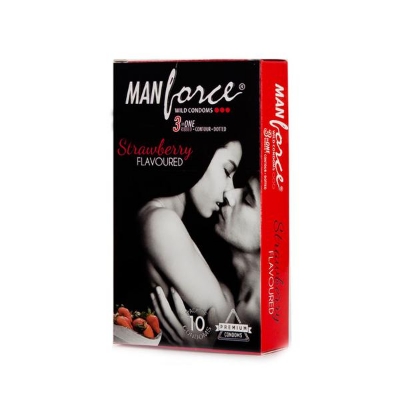 Picture of Manforce Condom  Large pack Mix  - 1 Pack Chocolate & 1 Pack Strawberry Flavor Dotted Condom - 10x2=20pcs Condom