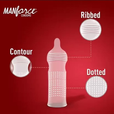 Picture of Manforce Condom  Large pack Mix  - 1 Pack Chocolate & 1 Pack Strawberry Flavor Dotted Condom - 10x2=20pcs Condom