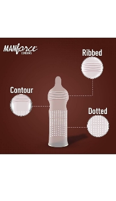 Picture of Manforce Stay Long Gel 8g & Xotic 342 Dots Chocolate Flavor Condom 10pcs | Manforce Condom & Lube Combo | Wedding & Honeymoon Combo