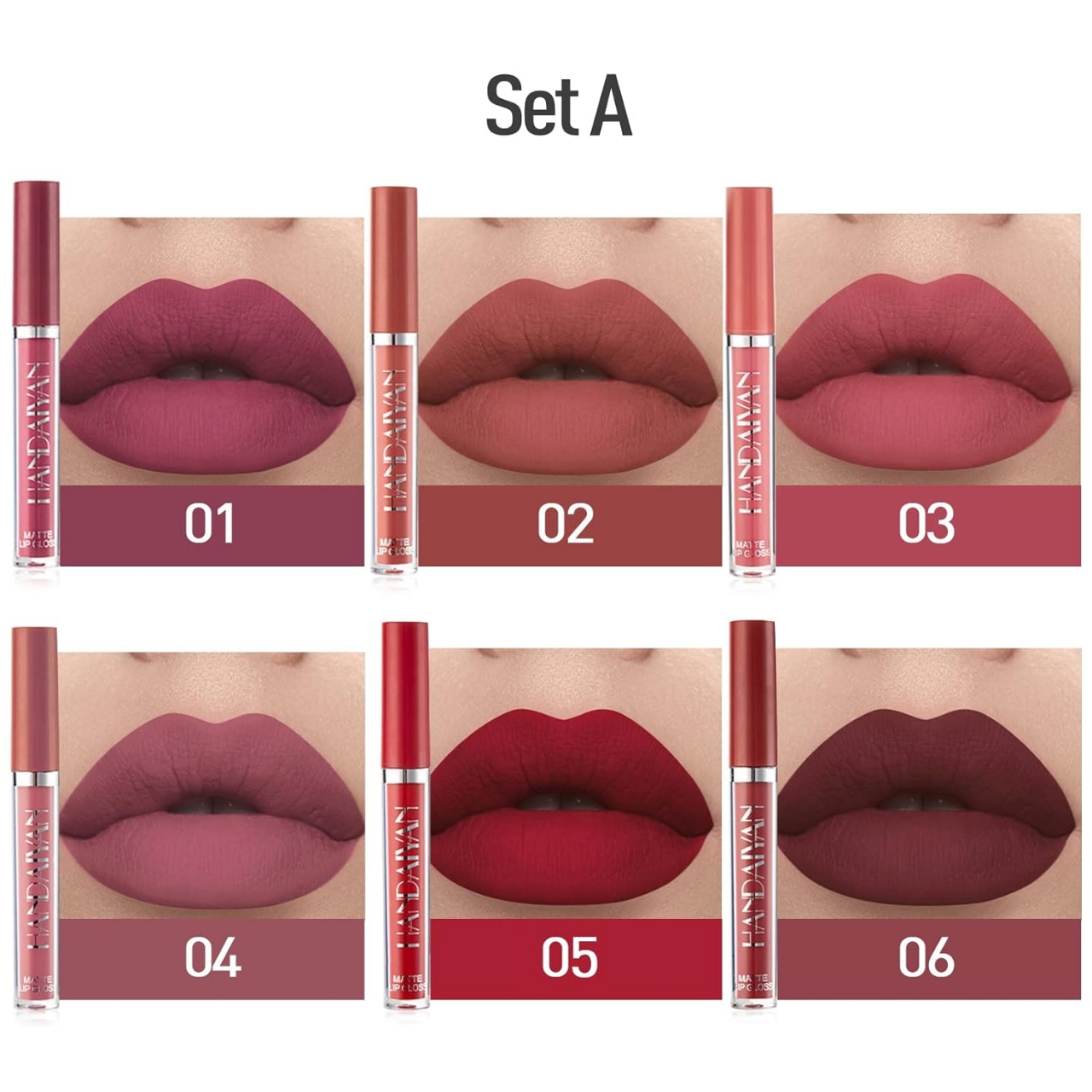 Picture of HANDAIYAN Matte Liquid Lipstick Makeup Set A / Set B - 6pcs x2.5ml