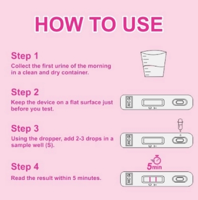 Picture of 1pcs King Test Rapid One Step hCG Midstream Pregnancy Test Kit