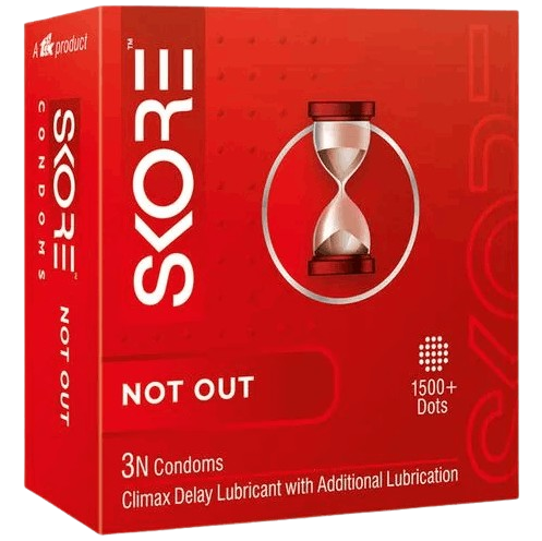 Picture of Skore Mix - 1 Pack Strawberry & 1 Pack Not-Out Climax Delay With Raised Dots Condom - 3x2=6pcs