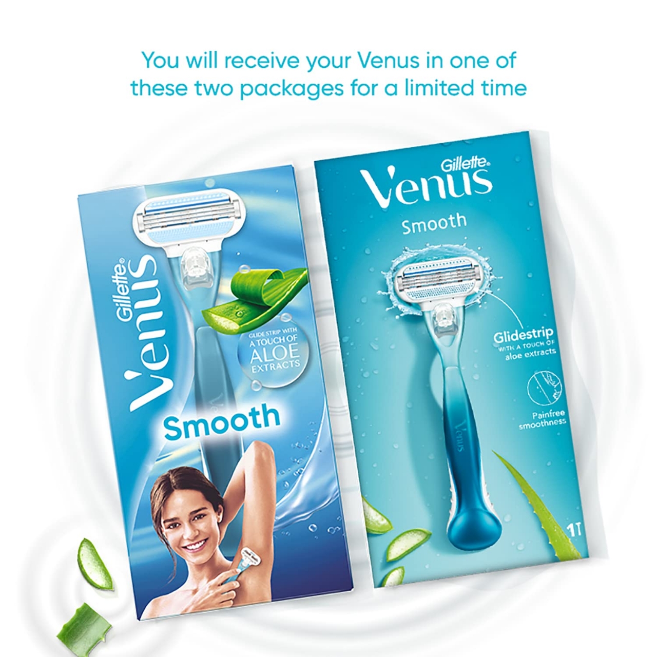 Picture of Razor - Venus Hair Removal Razor for Women with Aloe Vera - Single Piece Razor