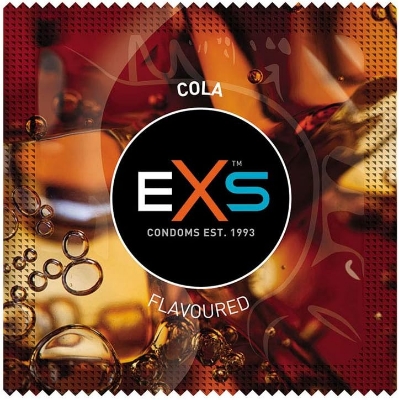 Picture of EXS Cola Flavor Condoms for Men | Combo Pack - 3 Pack | Natural Latex & Silicone Lubricated | UK
