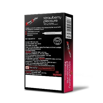 Picture of KamaSutra Strawberry Flavored Dotted Condom - 10pcs Pack