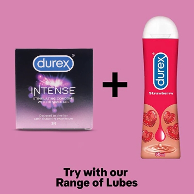 Picture of Durex Intense Dotted Condom for Men with Desirex Gel 3pcs Pack | India