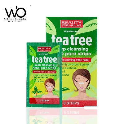 Picture of B Formula Tea Tree Deep Cleansing Nose Pore Strips 6pcs White