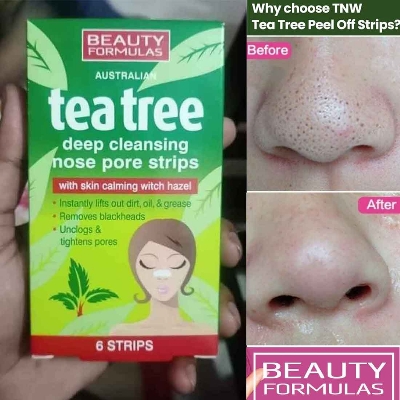 Picture of B Formula Tea Tree Deep Cleansing Nose Pore Strips 6pcs White