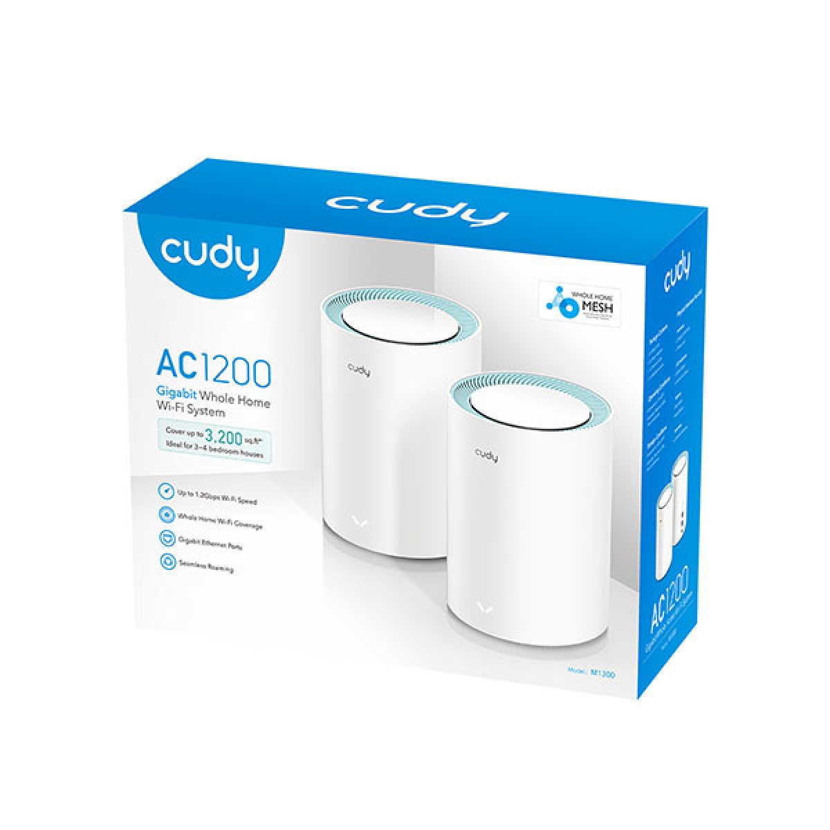 Buy  Cudy M1300 (2-pack) AC1200 Dual Band Whole Home Wi-Fi Mesh Gigabit Router at Best Price In Bangladesh