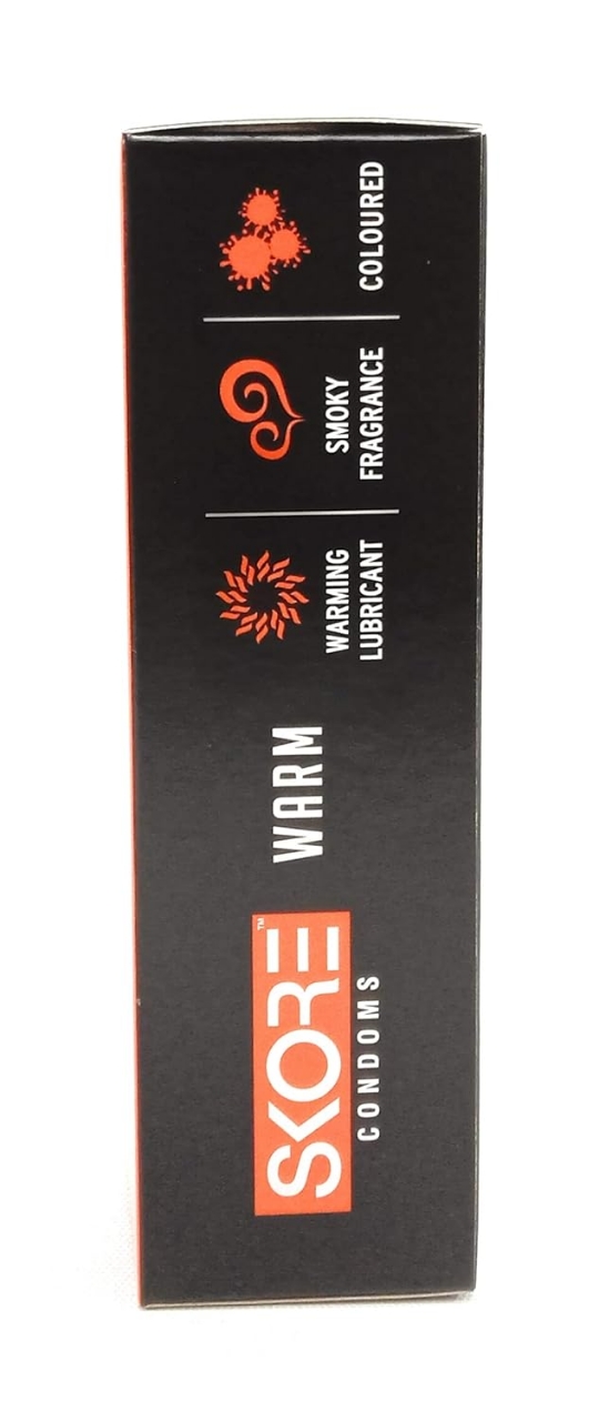 Picture of Skore Condom for Men Warm Smoky Flavor Ribbed Dotted Colors Condom 3pcs x 2 Pack | Extra Lubrication | India