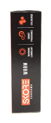 Picture of Skore Condom for Men Warm Smoky Flavor Ribbed Dotted Colors Condom 3pcs x 2 Pack | Extra Lubrication | India