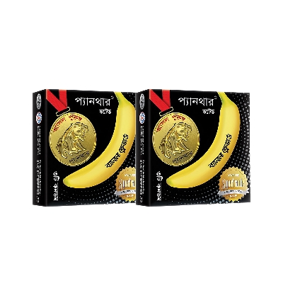 Picture of Panther - Dotted Banana Flavored Condom - Combo Pack - 2 Packs - 3x2=6pcs