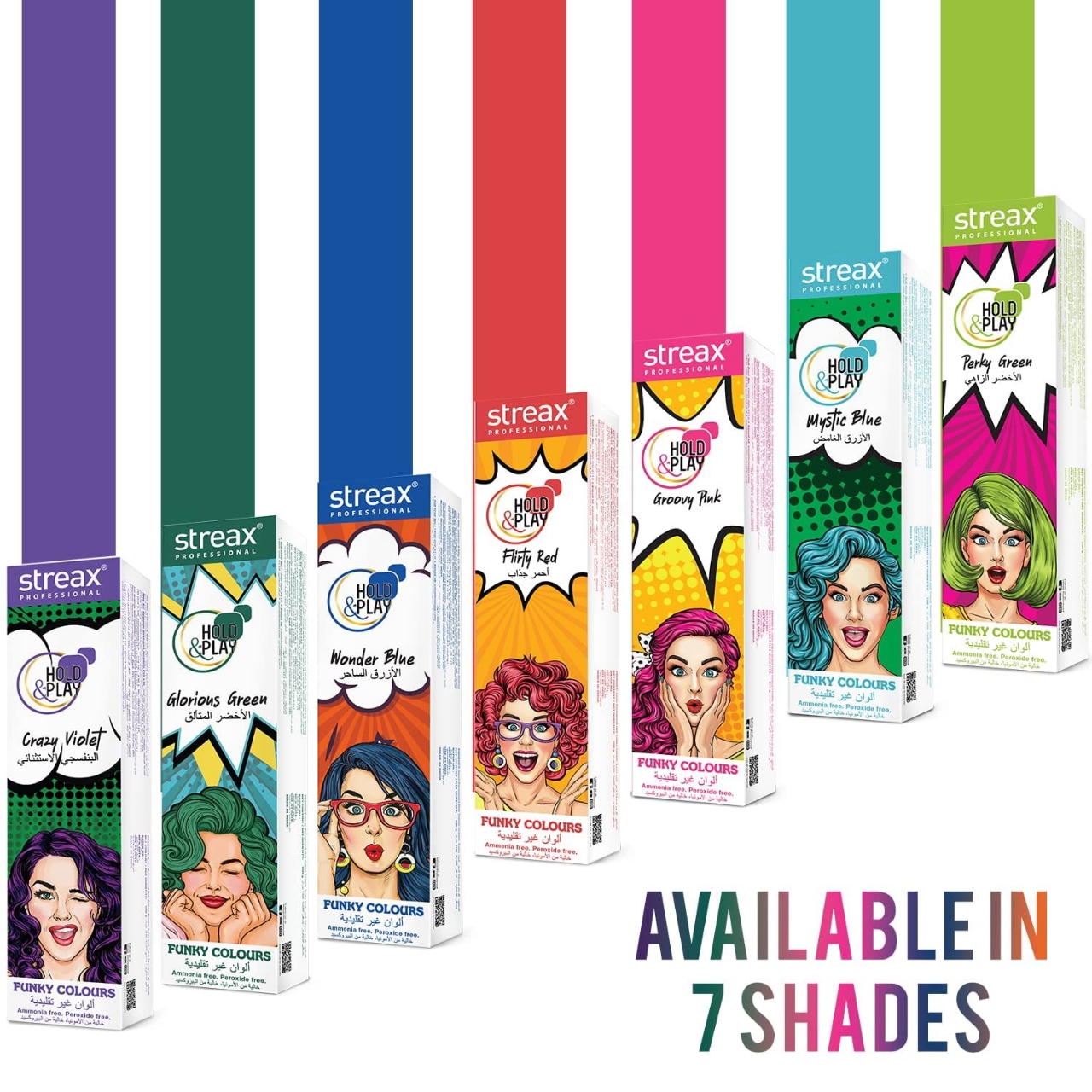 Picture of Streax Professional Hold and Play Funky Hair Colour Perky Green (100gm)