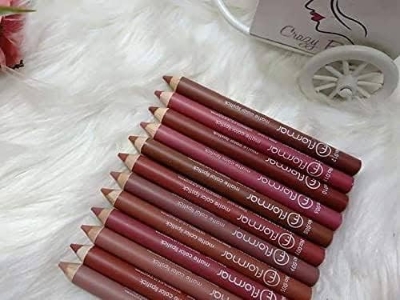 Picture of Flormar Rouge 12 Colors Wood Lip Pencil Set with Banners Cap 12pcs/ 6pcs