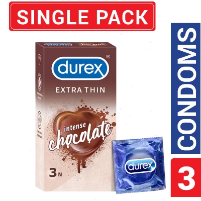 Picture of Durex Extra Thin Intense Chocolate Flavored Condom Single Pack 3x1=3pcs