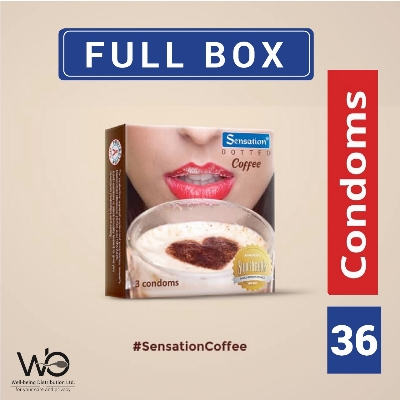 Picture of Sensation Dotted Coffee Condom Full Box 3*12 pack- 36 pcs Condom