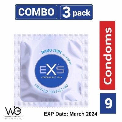 Picture of EXS - Nano Thin Condom - Combo Pack - 3 Packs - 3x3=9pcs (Made in UK)
