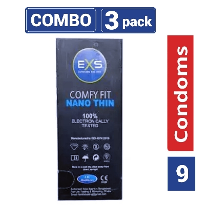 Picture of EXS - Nano Thin Condom - Combo Pack - 3 Packs - 3x3=9pcs (Made in UK)