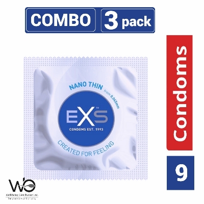 Picture of EXS - Nano Thin Condom - Combo Pack - 3 Packs - 3x3=9pcs (Made in UK)