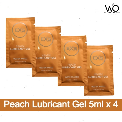 Picture of EXS Lubricant - Peach Flavored Water Based Lubricant 5ml x 4 Pouch - Travel/Honeymoon Pack