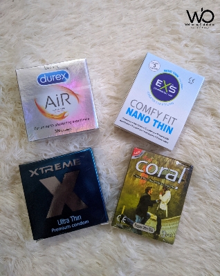 Picture of Wedding & Honeymoon Combo Package for Thin Feel Lovers - Durex Air Ultra Thin, EXS Nano Thin, Coral Super Ultra Thin & Xtreme Ultra Thin Condom - 4 Pack - 12pcs Condom
