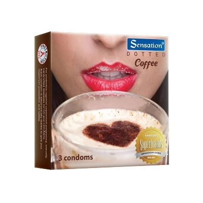 Picture of Sensation - Dotted Coffee Condom For Men - 2 Packs - 6pcs
