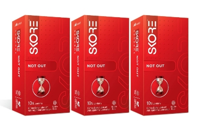 Picture of SKORE - NOT-OUT Climax Delay With 1500+ Raised Dots Condom | 3 Pack Combo-3x10=30pcs Condom for Men | India