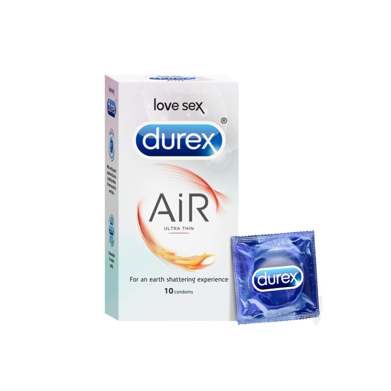 Picture of Durex Air Ultra Thin / Extra Thin Condom for an Earth Shattering Experience - 10pcs Pack (Made In India)