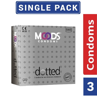 Picture of Moods Dotted Condom For Men Single Pack- 3 pcs