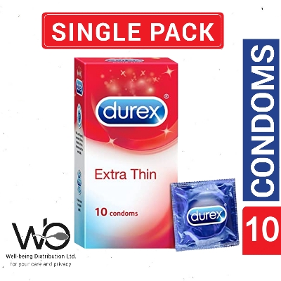 Picture of Durex Condom - Extra Thin Condoms for Men 10pcs Pack (Made in India)