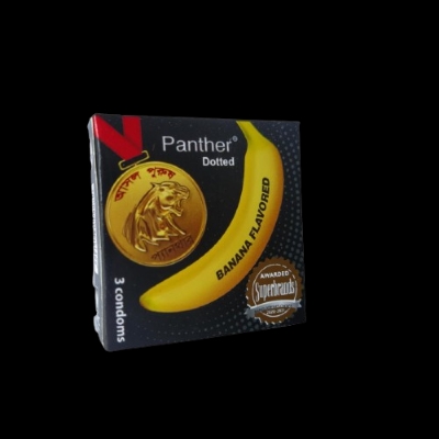 Picture of Panther - Dotted Banana Flavored Condom - Single Pack - 3x1=3pcs
