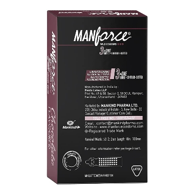 Picture of Manforce Chocolate Flavor Dotted Condom / Epic Super Thin Chocolate Flavor/ Manforce Game/ Premium Condoms 10pcs Pack - Made in India - Select Variants & Order