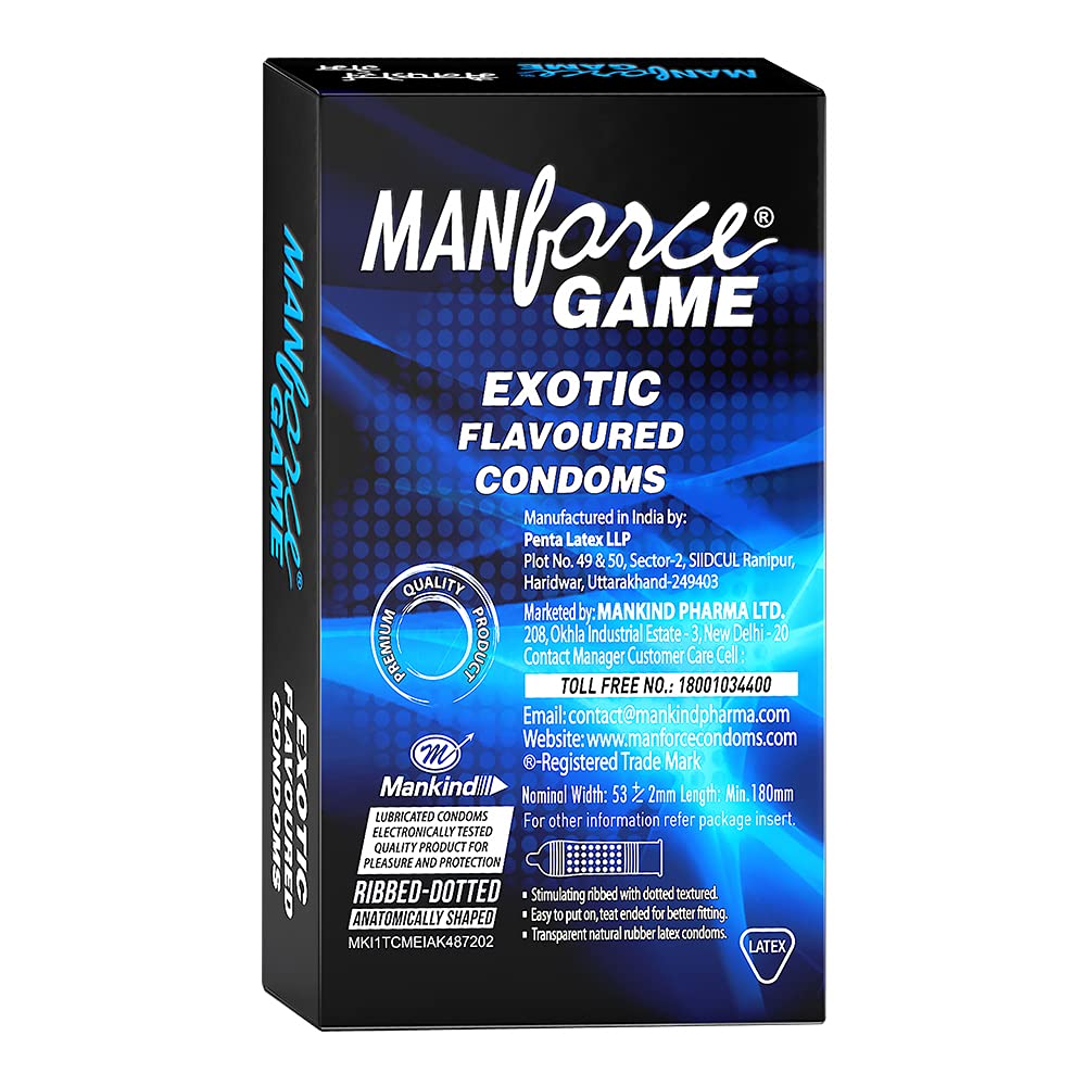 Picture of Manforce Game Exotic Flavored Condom for Men | Single 10pcs Pack | India