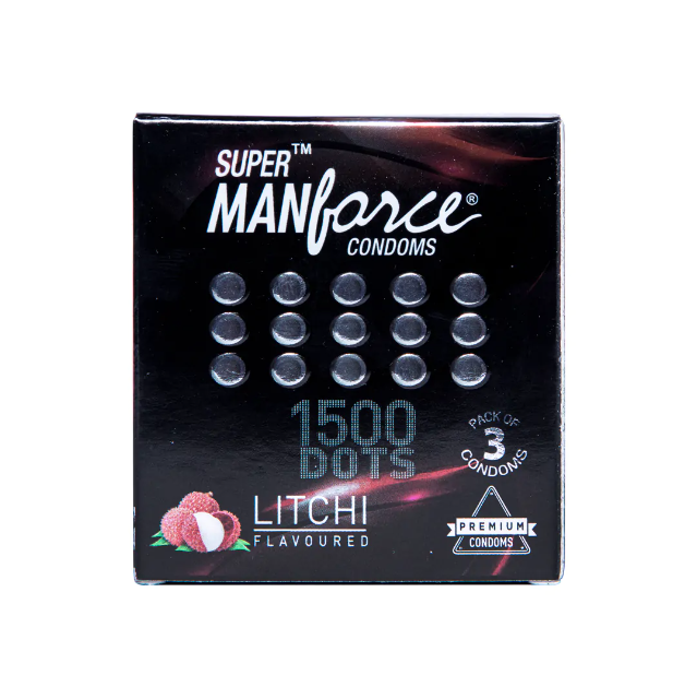 Picture of Manforce 3pcs Pack Chocolate/ 1500 Litchi/ Coctail Strawberry/ Stamina Orange, Pineapple/ Strawberry/ Black Grapes/ Game/ Premium Flavor Super Condoms Single Pack - Select Variants & Order