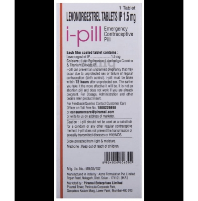 Picture of i Pill Tablet Emergency Contraceptive pill