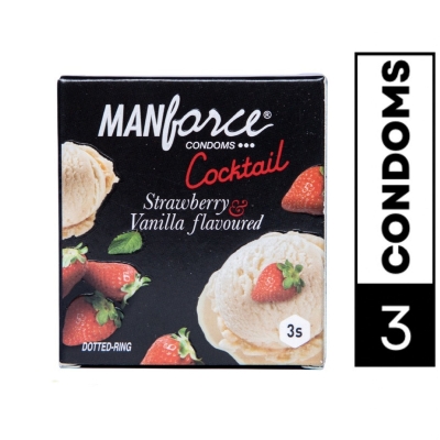 Picture of Manforce 3pcs Pack Chocolate/ 1500 Litchi/ 1740 Litchi/ Coctail Strawberry/ Stamina Orange, Pineapple/ Strawberry/ Black Grapes/ Game/ Premium Flavor Super Condoms Single Pack - Select Variants & Order
