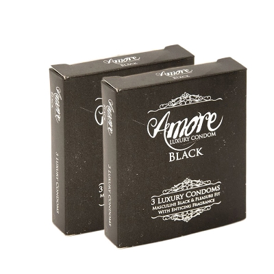 Picture of Amore - Luxury Condom Black - Combo Pack - 2 Packs - 3x2 - 6pcs