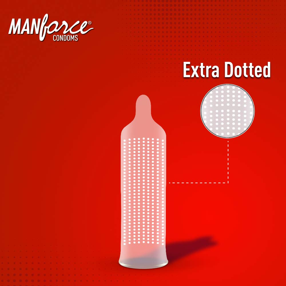 Picture of Manforce Condom 1500 Dots Litchi Flavor Condom 3pcs Condom (Made in India)