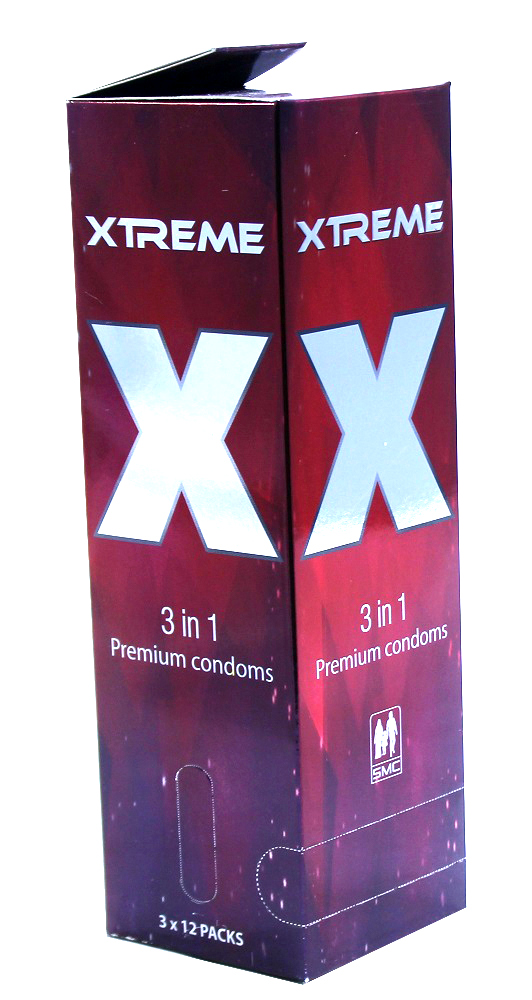 Picture of Xtreme - 3 in 1 Premium Condom - Full Box - 3x12=36pcs - Condom
