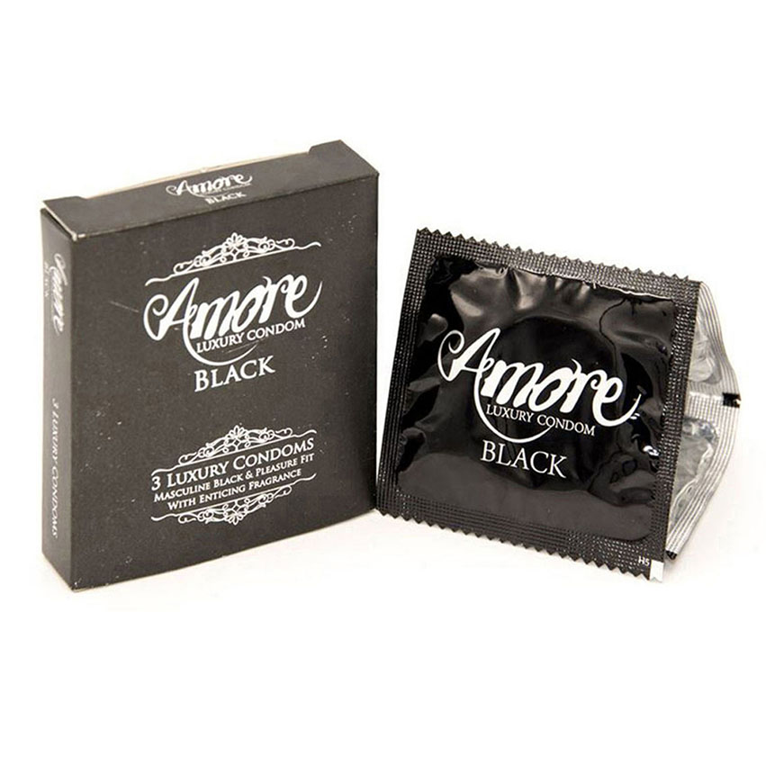 Picture of Amore Black Luxury Condom for Men 3pcs Pack