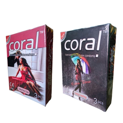 Picture of Coral Dotted Extra Time & Long-Lasting Extra Time Condom | Combo Pack 3x2=6pcs | Malaysia