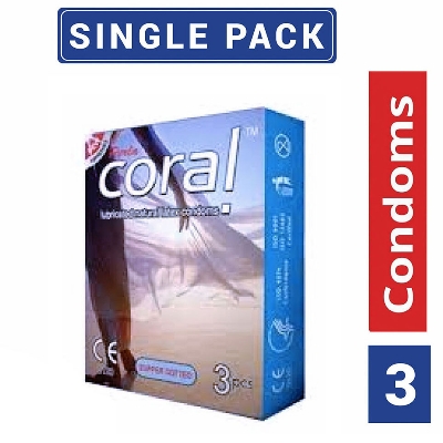 Picture of Coral-Super Dotted Lubricated Condom - 3 Pieces