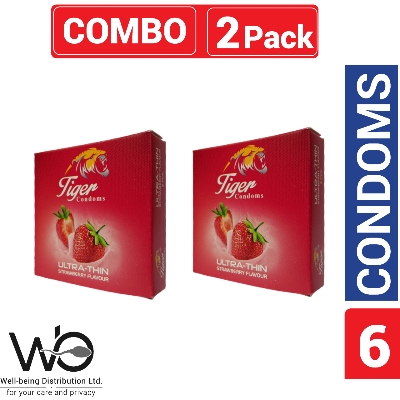 Picture of Tiger Condom -Ultra Thin Strawberry Flavour Condom